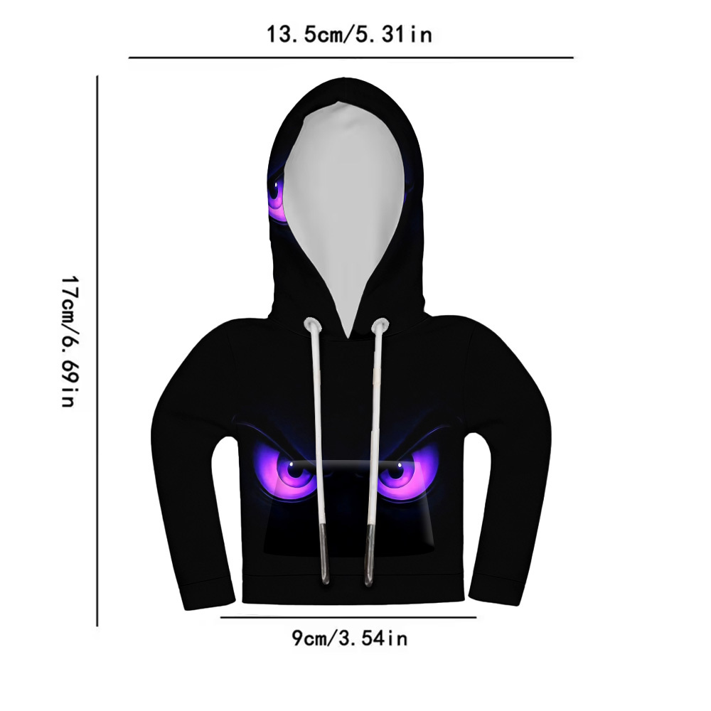 TEMU 1pc Iris Style Printed Hooded Sweatshirt Gear Shift Cover, Universal Four-season Full-coverage Fit, Non-slip -, Dustproof, Sweatproof, And