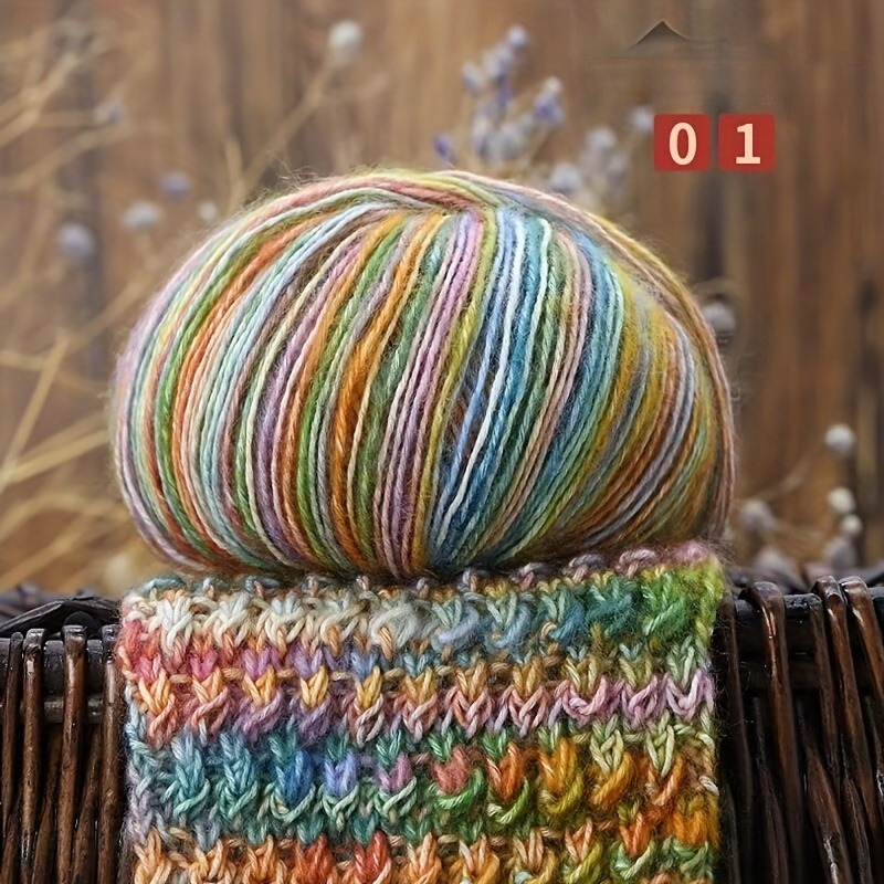 4 pack camouflage combed yarn suitable for sweaters 220g spool of medium thick knitting crochet thread gradient color yarn balls for diy weaving hook knitting gradient camo colors