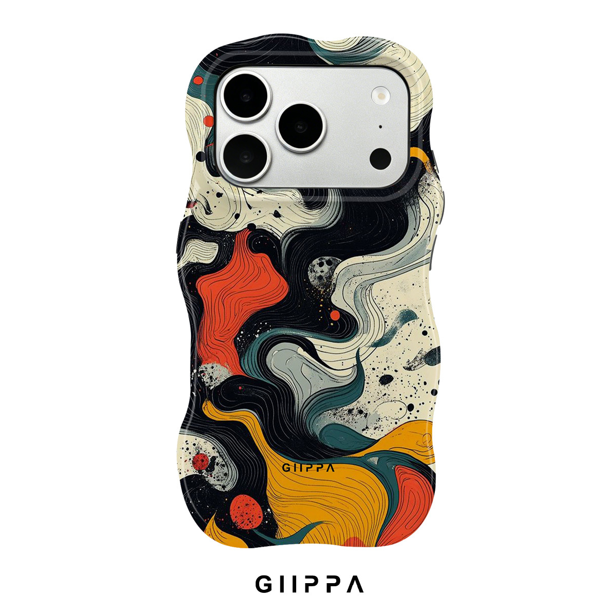 TEMU Phone Case: Fluid Wave Pattern 2-in-1 Phone Case Compatible With Phone 17 Air High-end Fashionable And Case Compatible With 13/14/15/16/17
