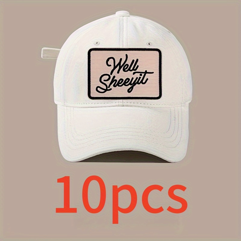 TEMU 10pcs Humor Embroidery Patch Set- 'well Sheeyit'- Ironed/sewn In Trucker Hats, Backpacks And Garments With Embroidered Pudding Decorations