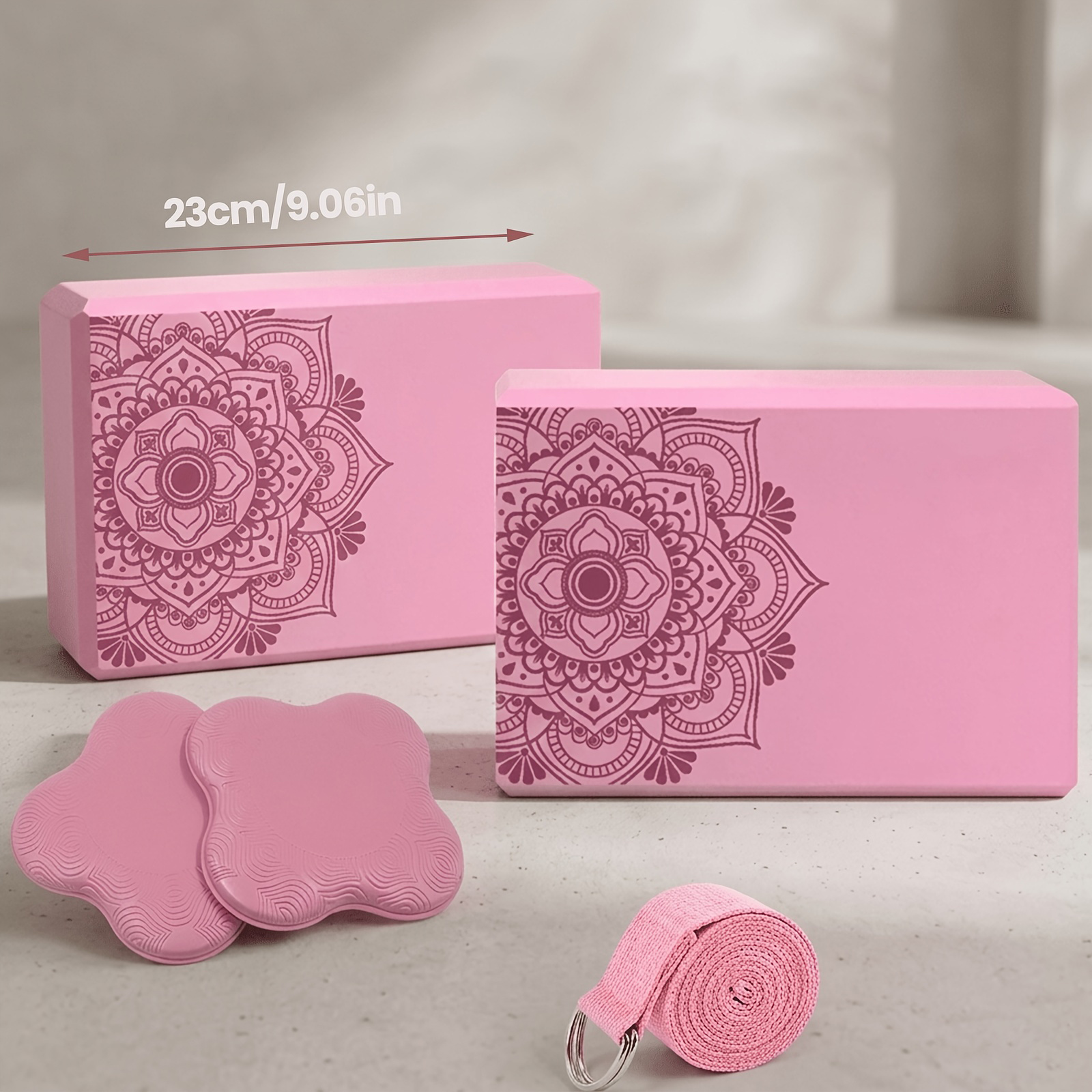Set of 2 Ergonomic Yoga Blocks for Comfort & Support