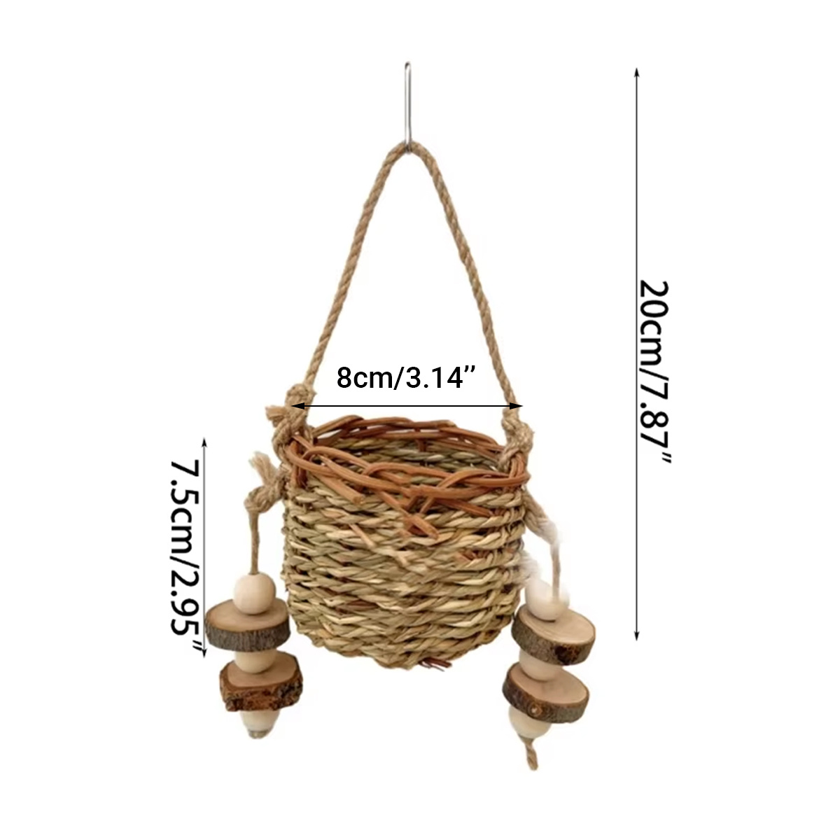 Handcrafted Rabbit Chew Toy | Made from Grass, Perfect for Keeping Your Pet'S Teeth and Claws Healthy