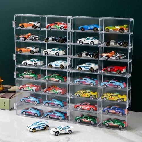 display box for 1 cars collection protection home decor dust free transparent showcase cabinet