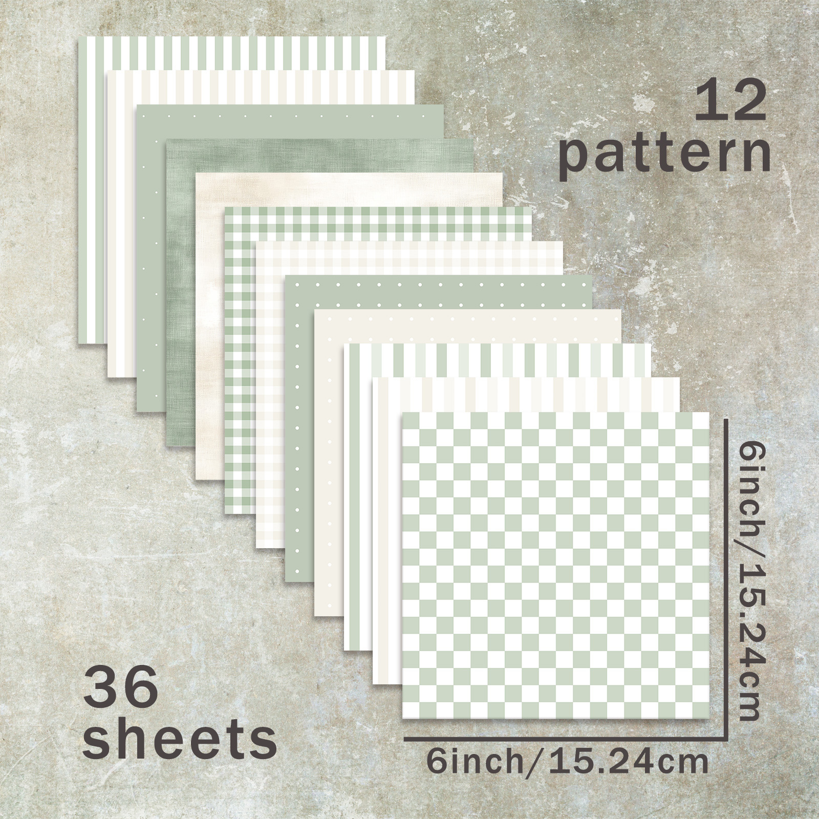 TEMU 36 feuilles de papier scrapbooking de 15 cm (fond rayé ) adapté aux journals, magazines de bricolage, fonds de cartes de vœux, albums et loisirs