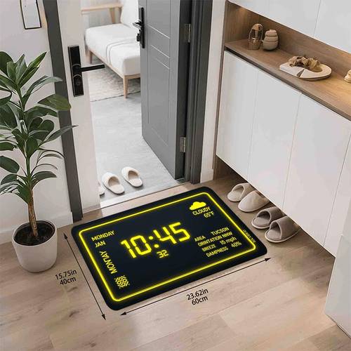 1pc halloween 2d printing minimalist style full of clock and weather information a aesthetic suitable for individual home decor