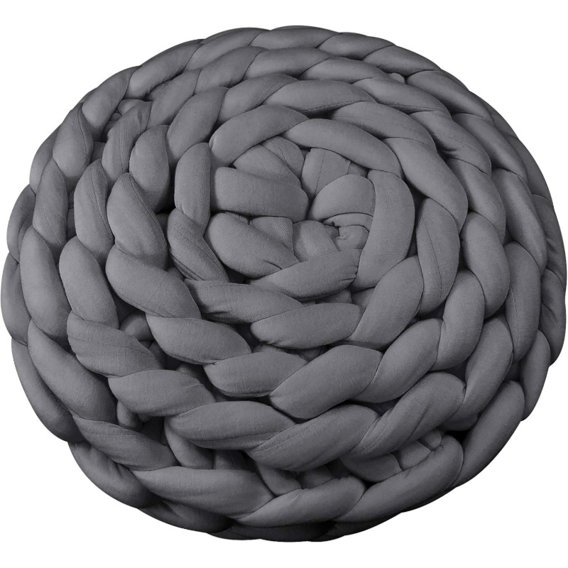1pc     cat cave bed knitted round pet bed cute bohemian style warm woven nest suitable for puppies and cats Product details 7