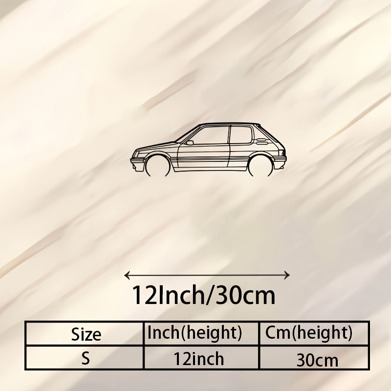 TEMU 1pc Silhouette Metal Wall Art | Car Outline Sculpture Mural For Garage/studio/patio Wall Decor, Father's Day Decoration, Ideal Gift For Car