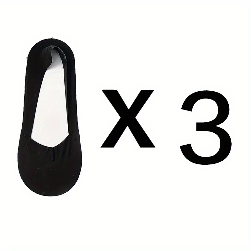TEMU 3 Pairs Women Socks High Quality Matching Casual Socks Summer Thin Bottom Non-slip Invisible Low Short Socks Breathable (random Color)