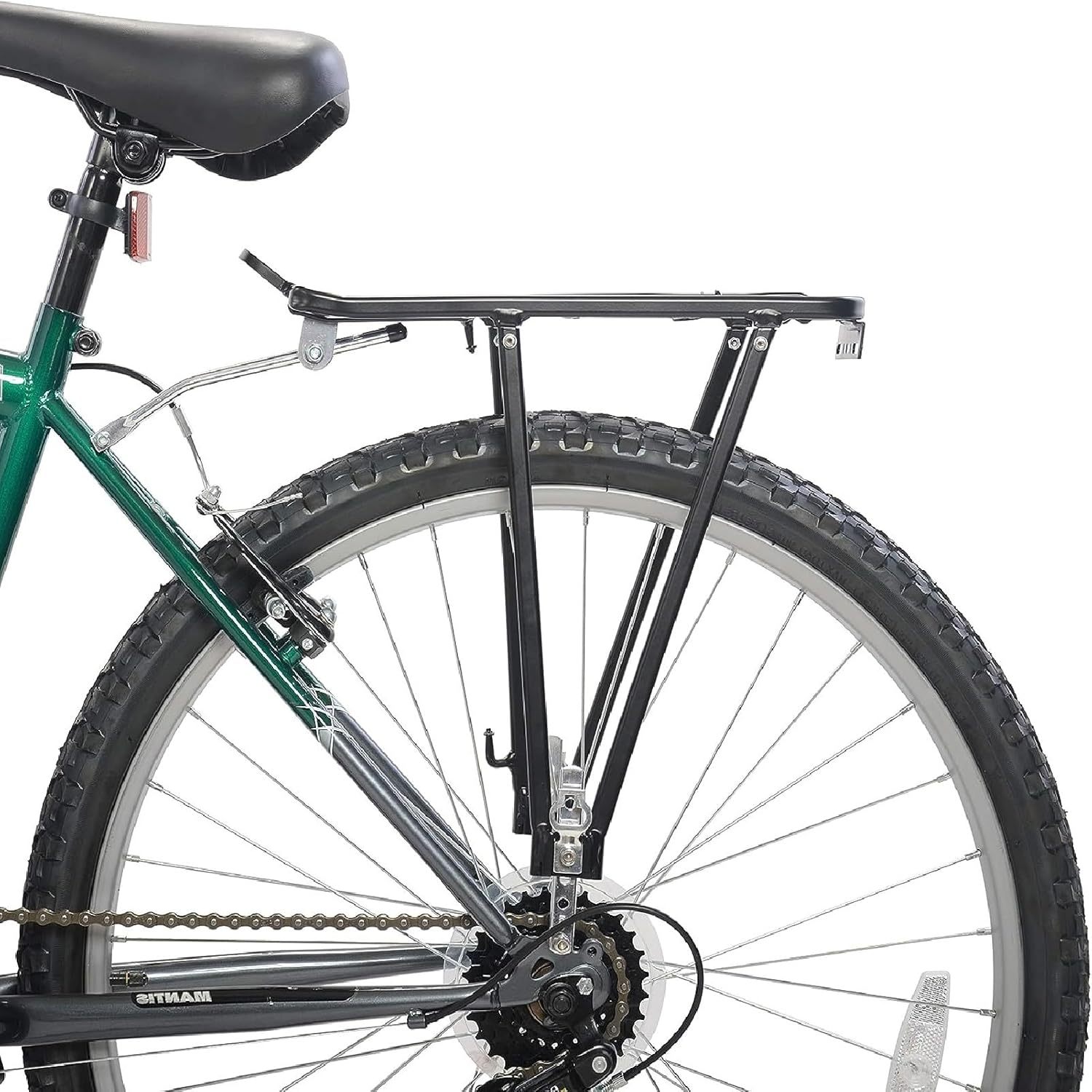 E-shop Gepäckträger hinten, Fahrradständer, verstellbarer Gepäckträger für Mountainbikes, passend für 26/28 Zoll Fahrräder, mit federbelasteter