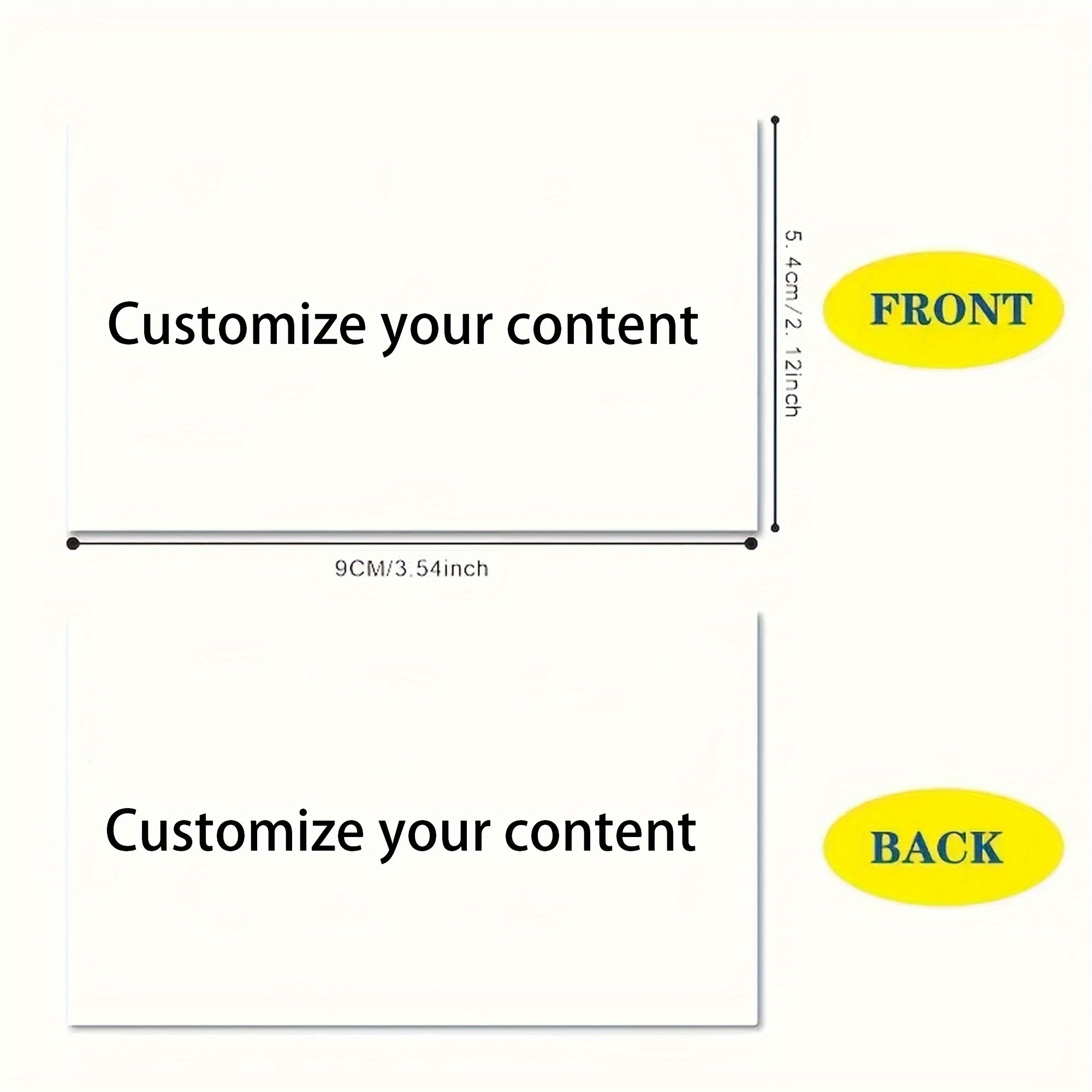 TEMU Customized Cards Birthday Cards Contact Cards Business Cards Discount Cards Content Customization