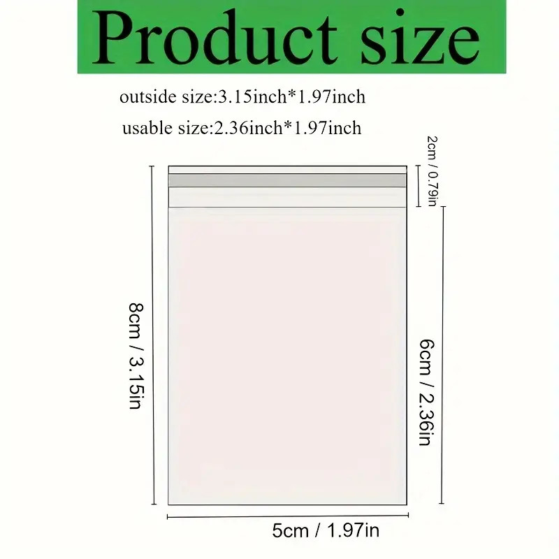 TEMU 500 High-quality Transparent Self Sealing Bags, Reusable Opp Bags, Suitable For Displaying Jewelry, Cards, Books, Socks, Party Gifts