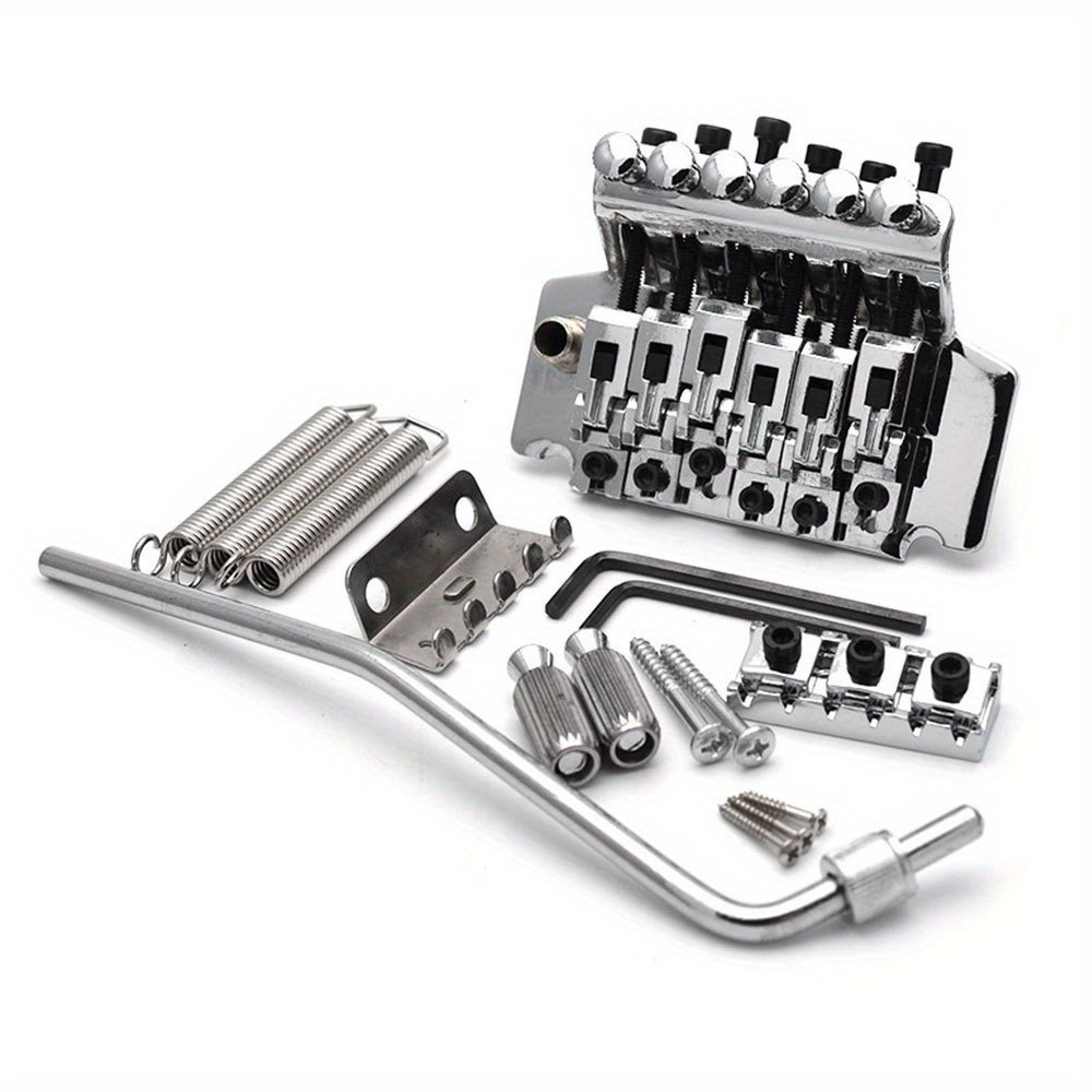 Guitar Double Locking Tremolo System Bridge with Bar Double Locking Electric Guitar Replacement Parts