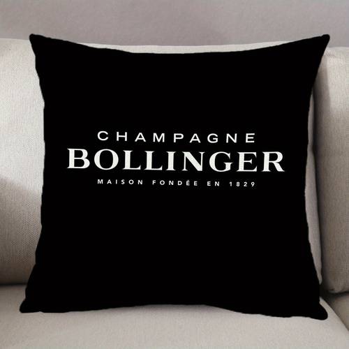 1pc pillowcase bolinger themed pillowcase soft and smooth polyester short plush fabric single sided printed pattern 45cm 45cm suitable for modern sofa decoration used indoors or outdoors all year round an ideal
