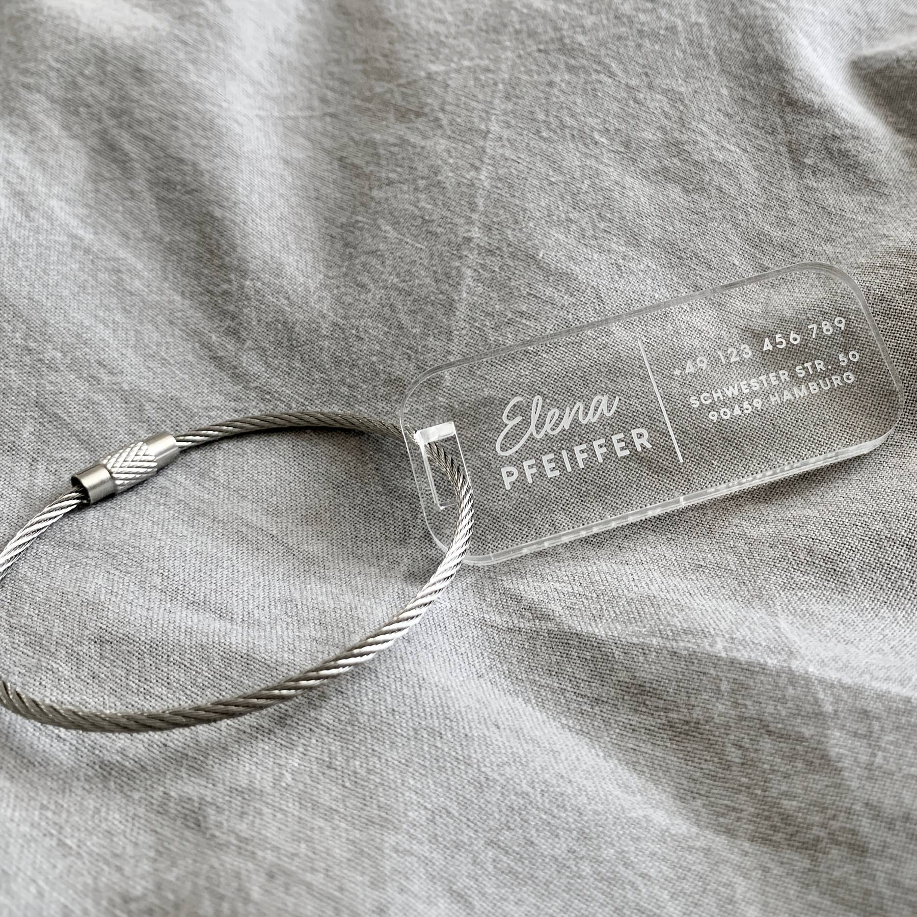 Personalized Luggage Tag for Travel Bag Identification