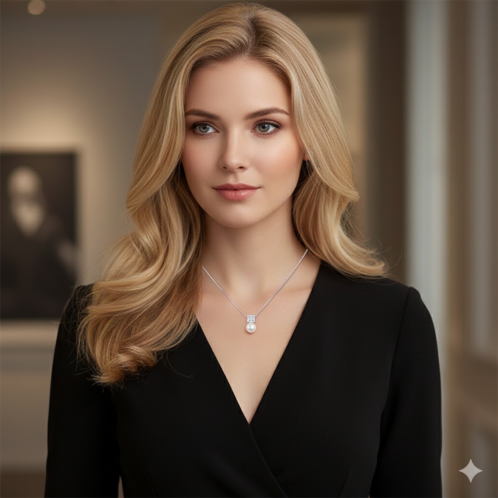 Beautiful Pendant Necklace and Earrings Set, Elegant Gift
