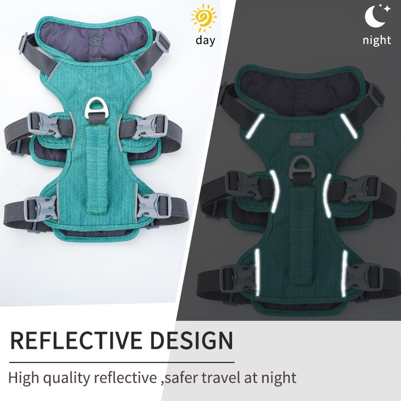 Comfortable Adjustable Dog Chest Harness with Quick-Release Buckles