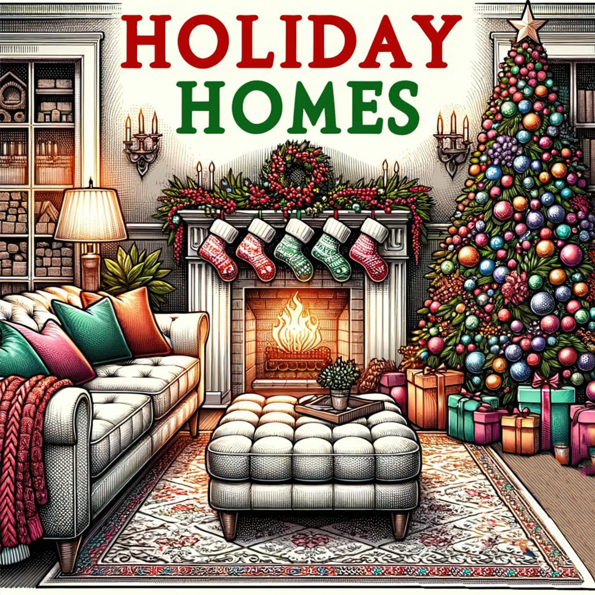 

Deluxe Holiday Family Coloring Book - 22 Pages, Unique Cover | Teens & Adults | Ideal Gift For Valentine's, Christmas, Halloween, New Year's,