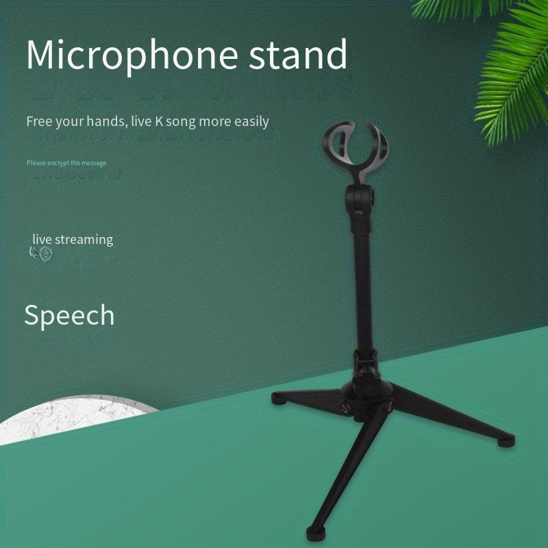 TEMU Support de microphone pour en direct, support triangulaire de bureau, support de microphone de conférence à main, fabricant en gros