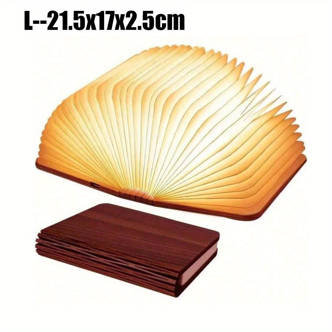 TEMU 3 Colors Folding Book Lamp, Portable Book Lights, Novelty Lamp Led Paper Lantern With Usb Rechargeable Creative Gift Night Light, Home Decor For