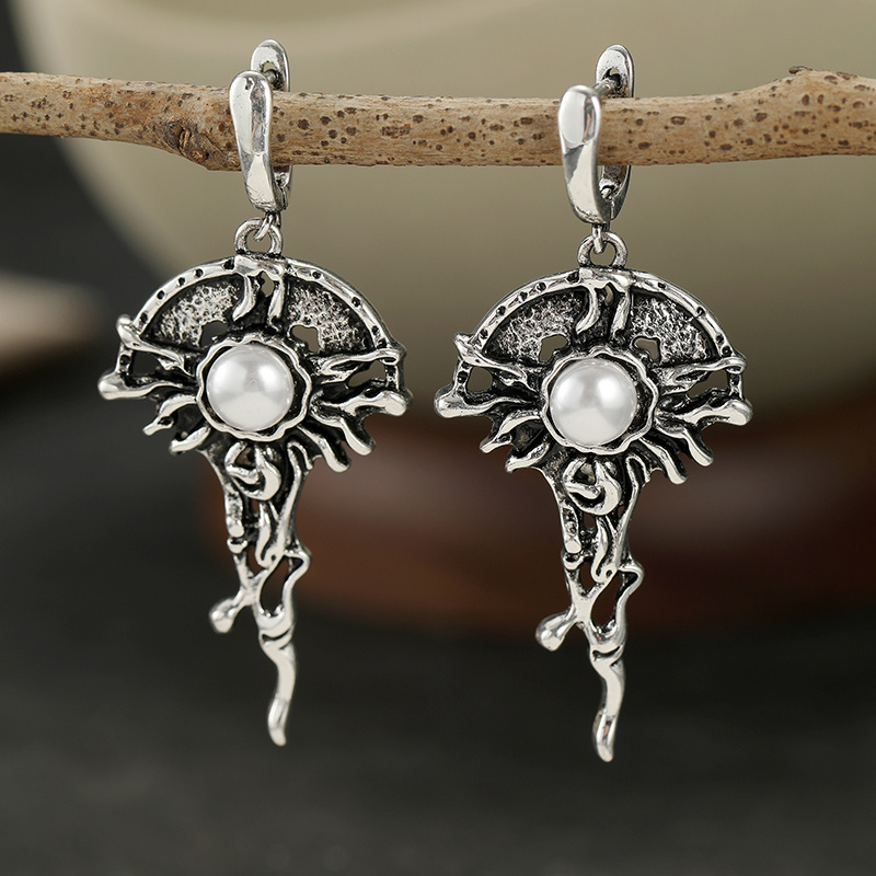Women's Vintage Ocean Feng Shui Ear Hook Long Earrings