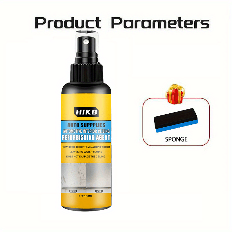 Image of Car Interior Care, Special For Ceiling, Real Seat, Dashboard And Door Panel. Car Interior Repair Magic Wand Ceiling And Interior Maintenance, With 1 Sponge Included
