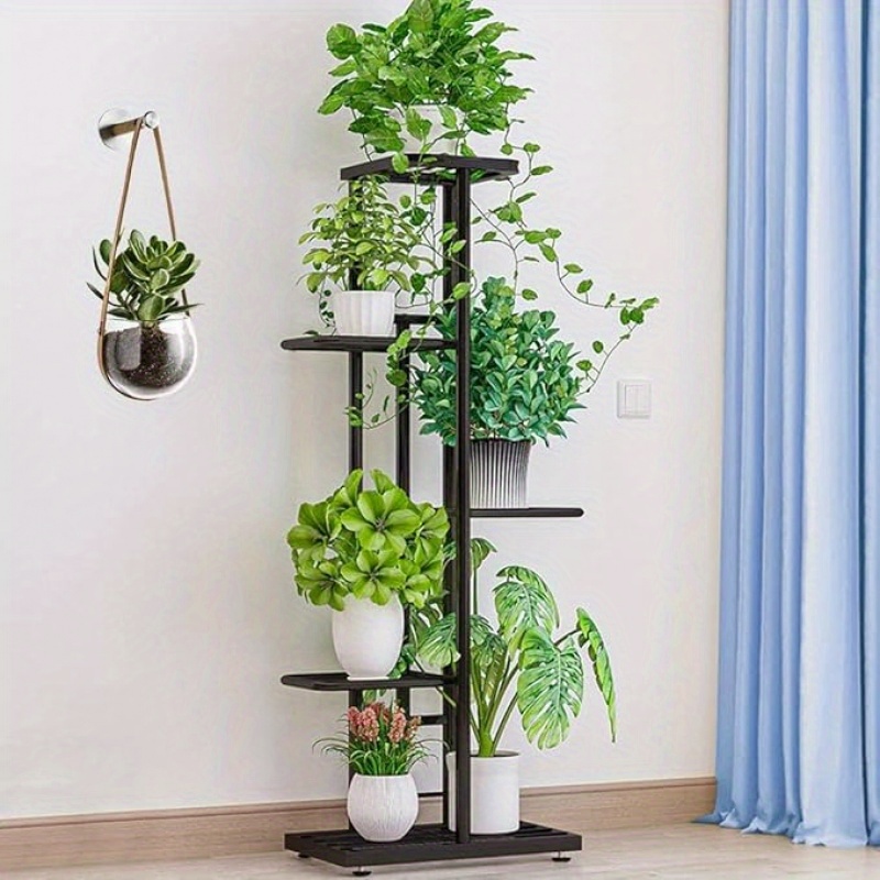 

5 Tier Metal Plant Stand For Indoor Outdoor Display Planter Shelf,