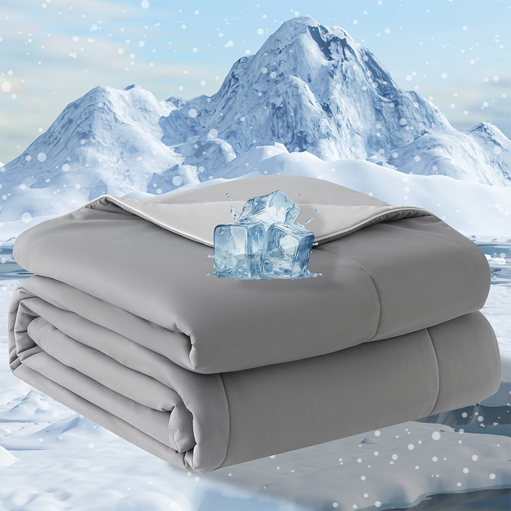 TEMU Cooling Blanket For Hot Sleepers - Breathable Lightweight Bedding With Cooling Technology, Twin/queen/king Sizes, Machine Washable - Solution,