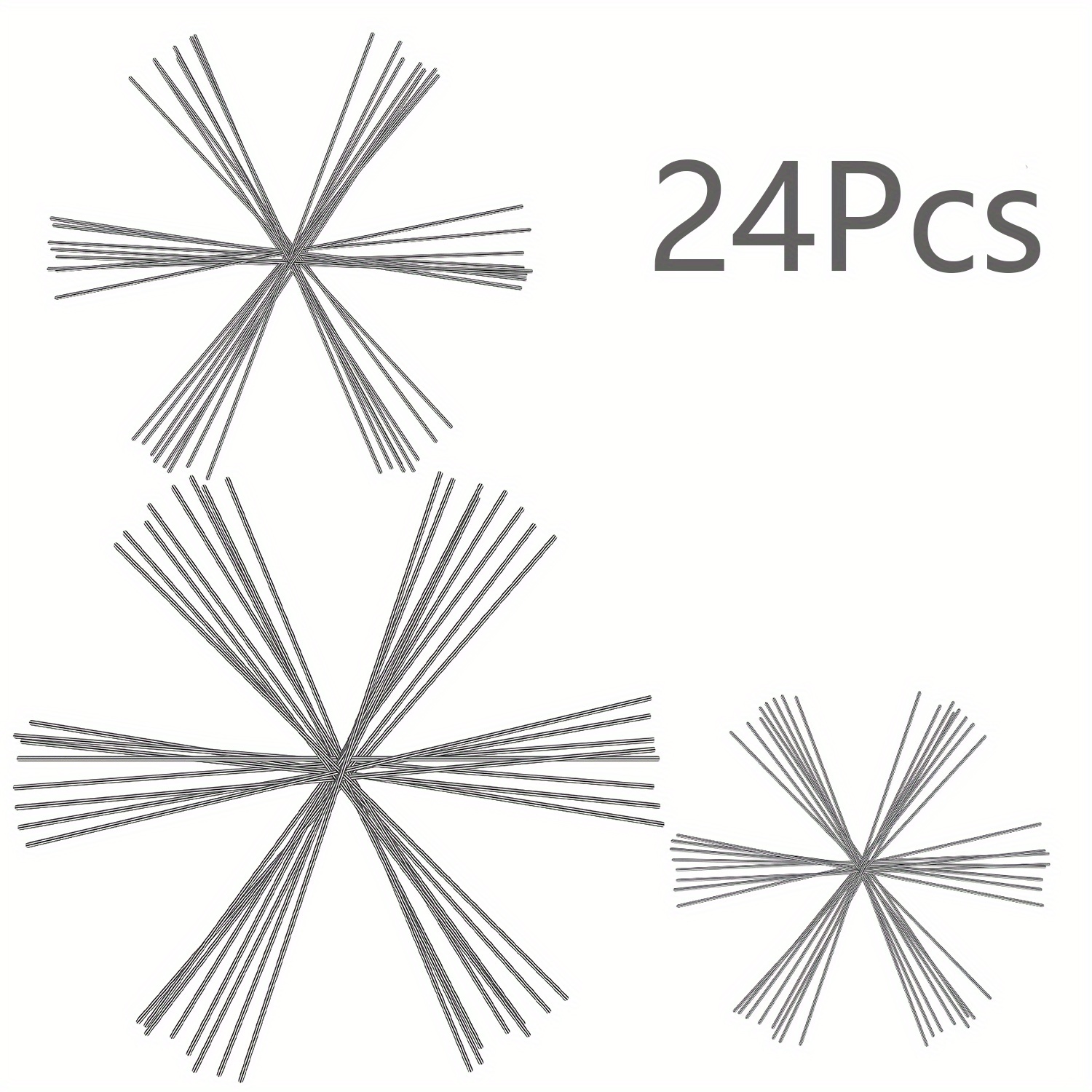 24pcs Metal Craft Wire, Suitable For And Holiday Party Decorations - Christmas Snowflake Beading Cord, Snowflake Stringing Line