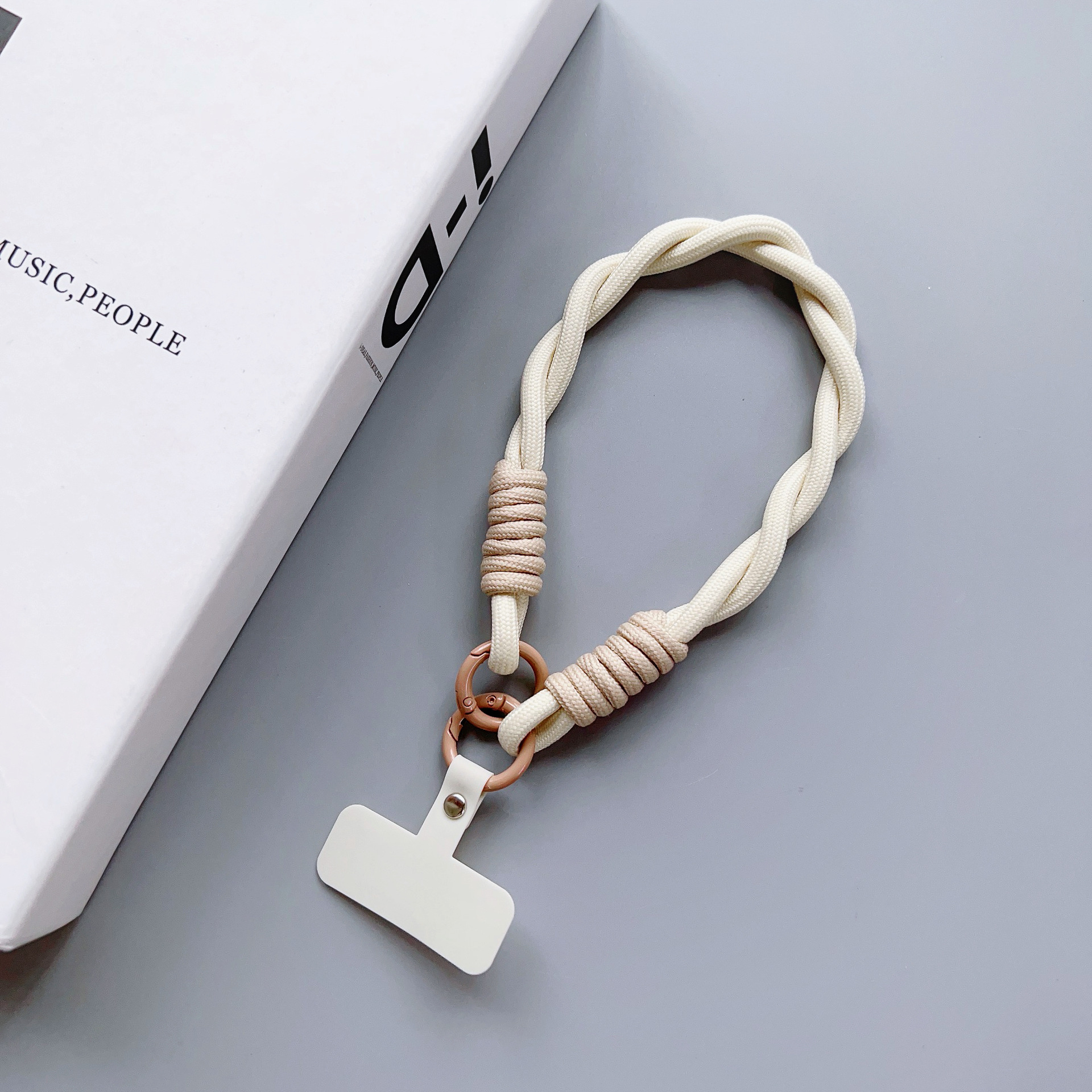 Image of Mobile Phone Lanyard Short Rope Wrist Pad Thick Rope Short Rope Pendant Button Lanyard Diagonal Mobile Phone Strap Clip Anti-loss Hanging