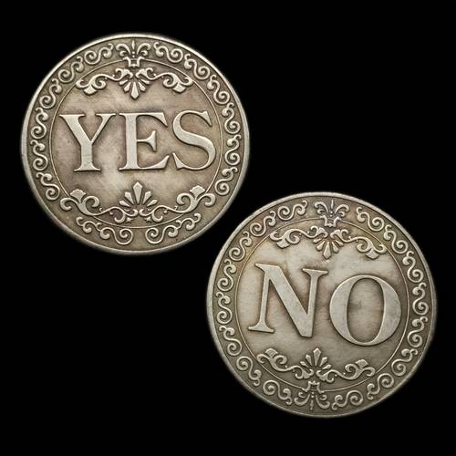 decision coin double sided antique silver gray decorative collectible souvenir badge perfect gift