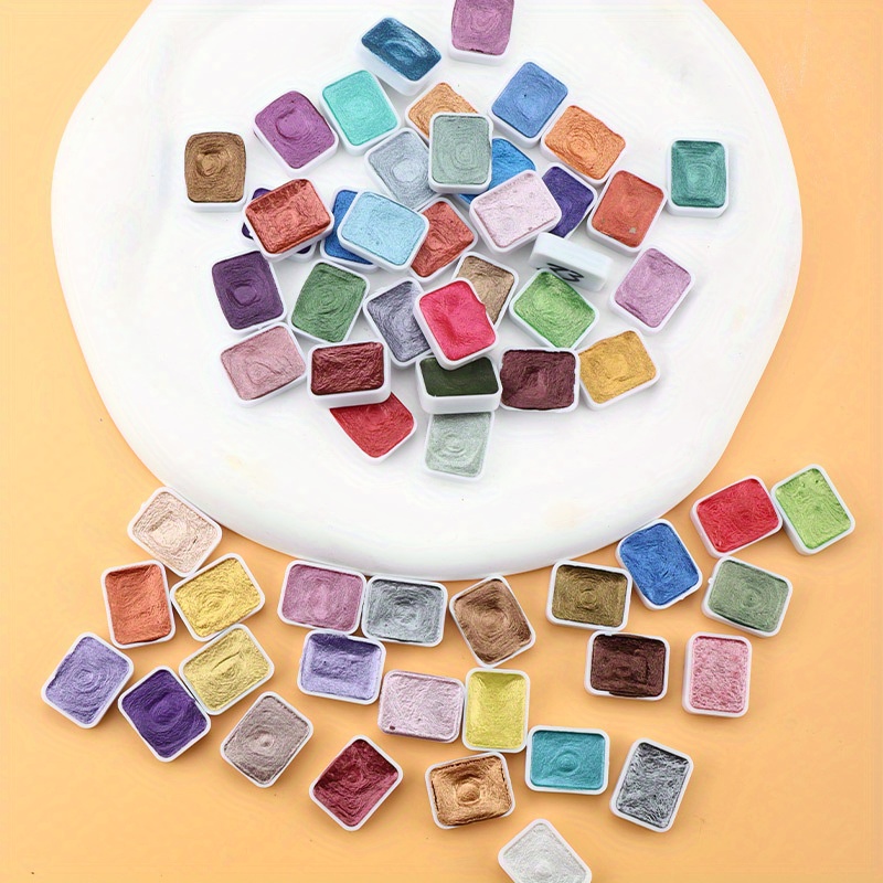 Glitter Watercolor Solid Paints Vibrant Shimmering Art Supplies