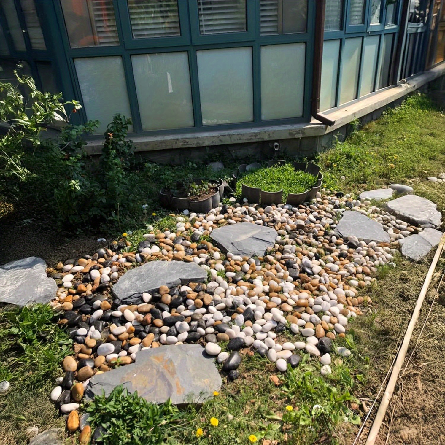 40 lbs river rocks mixed color polished gravel Temu