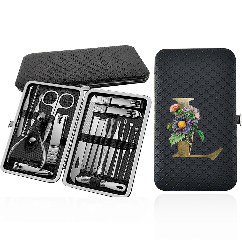 19pcs Professional Nail Clipper Set with Care Tools