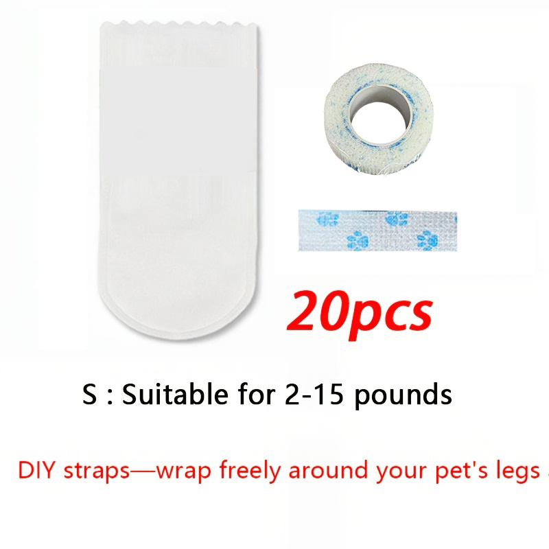 20pcs Disposable Small To Medium Non-slip Dog Boots With Bandage Closure - Paw Protection For Small Dogs, Ideal For Rainy To Keep Paws Dry - Perfect For Pet