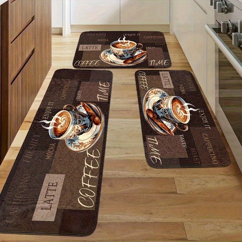 TEMU 2/3pcs Kitchen Rugs, Spring And Summer, Outdoor Theme, Home Decoration, Washable, Machine Washable, Polyester Fiber Material, Rugs, Runner Rugs,