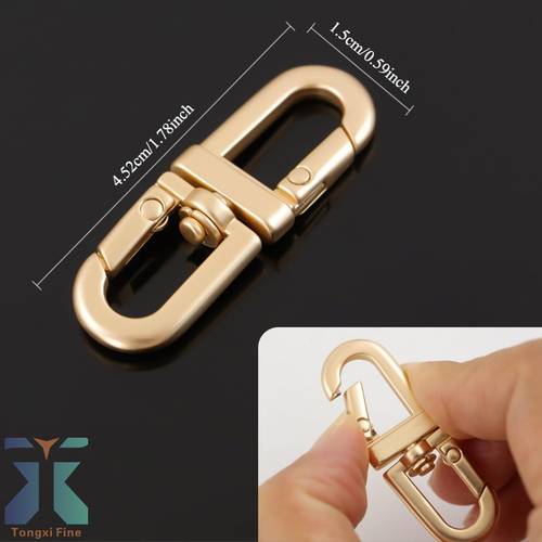 high end precision engineering 360 universal swivel snap double opening alloy clasp matte textured metal spring hook premium bag strap light luxury diy bag hardware accessory universal exquisite for bag straps