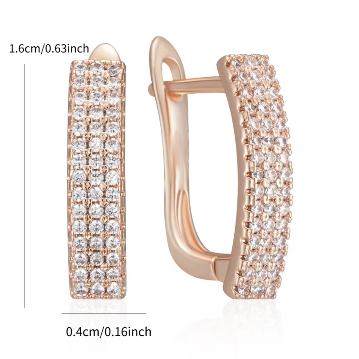 Women's Minimal Glam Rectangular Clip-On Earrings
