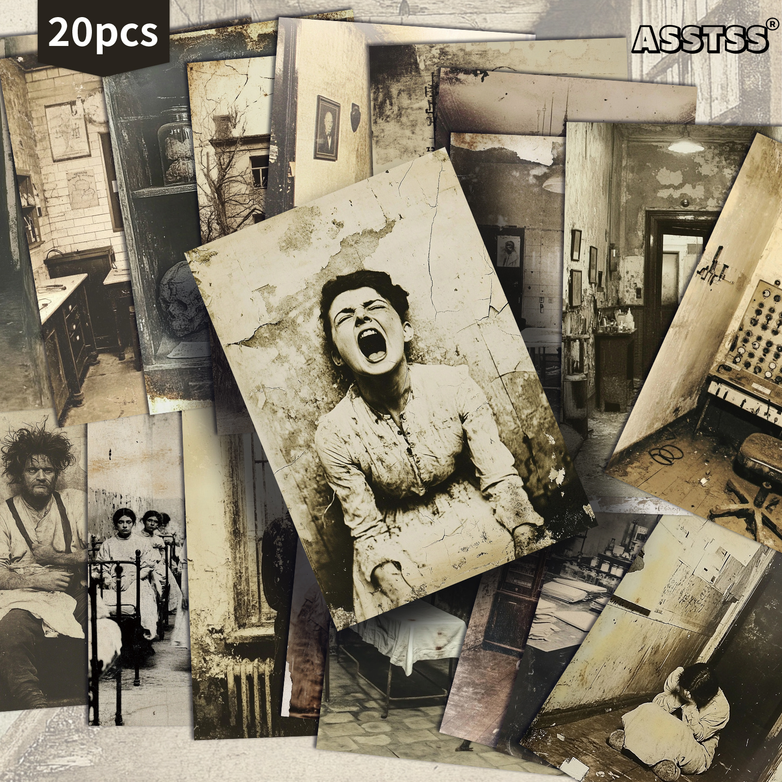 TEMU Ensemble de 20 cartes postales d' vintage assorties - 4X6 pouces, parfaites pour les journaux de rétro, le scrapbooking et décoratives pour le