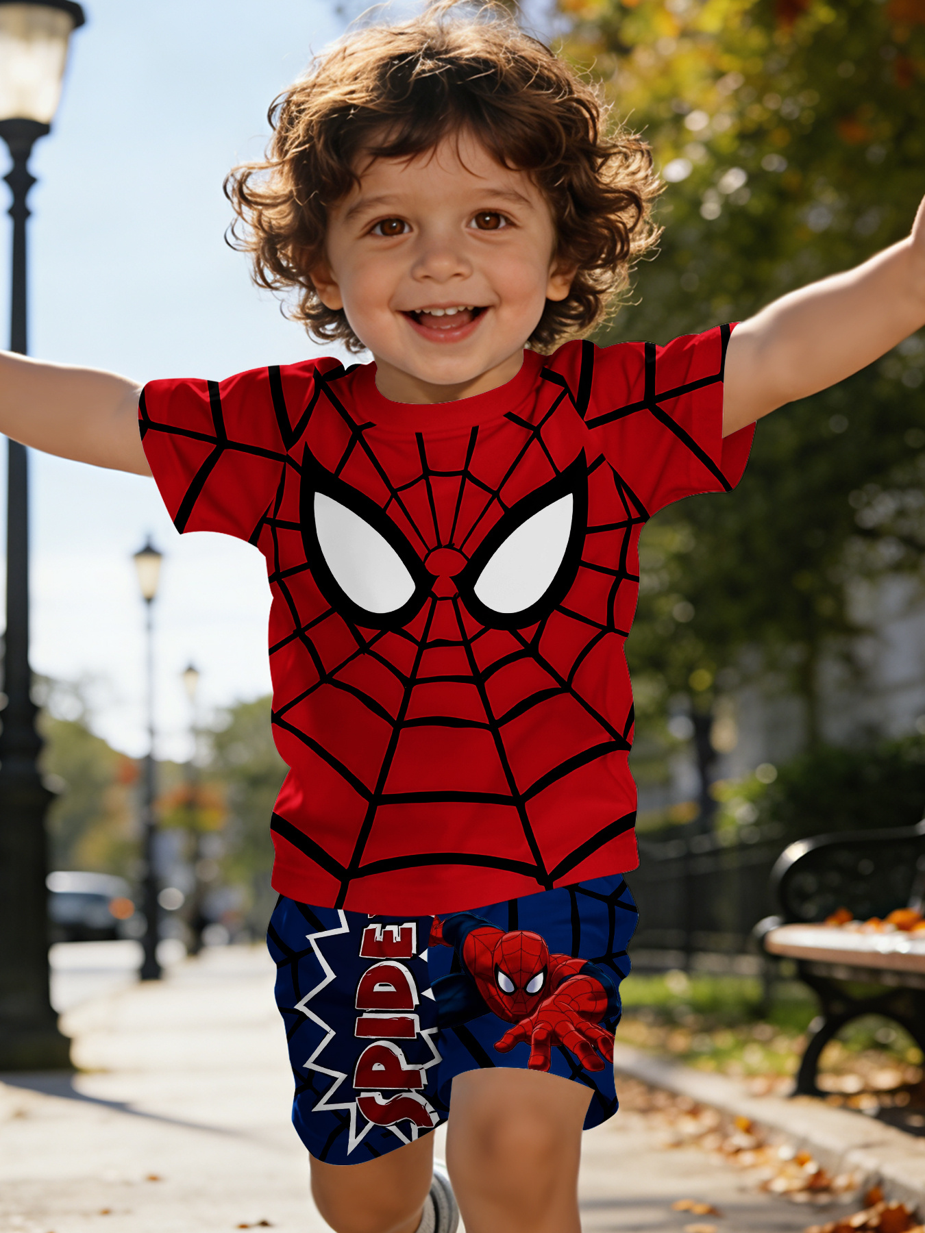 2pcs set of baby boy short sleeve shorts outfit cartoon cute breathable   casual comfortable   and outdoor outfit round neck short sleeve top and shorts for outdoor