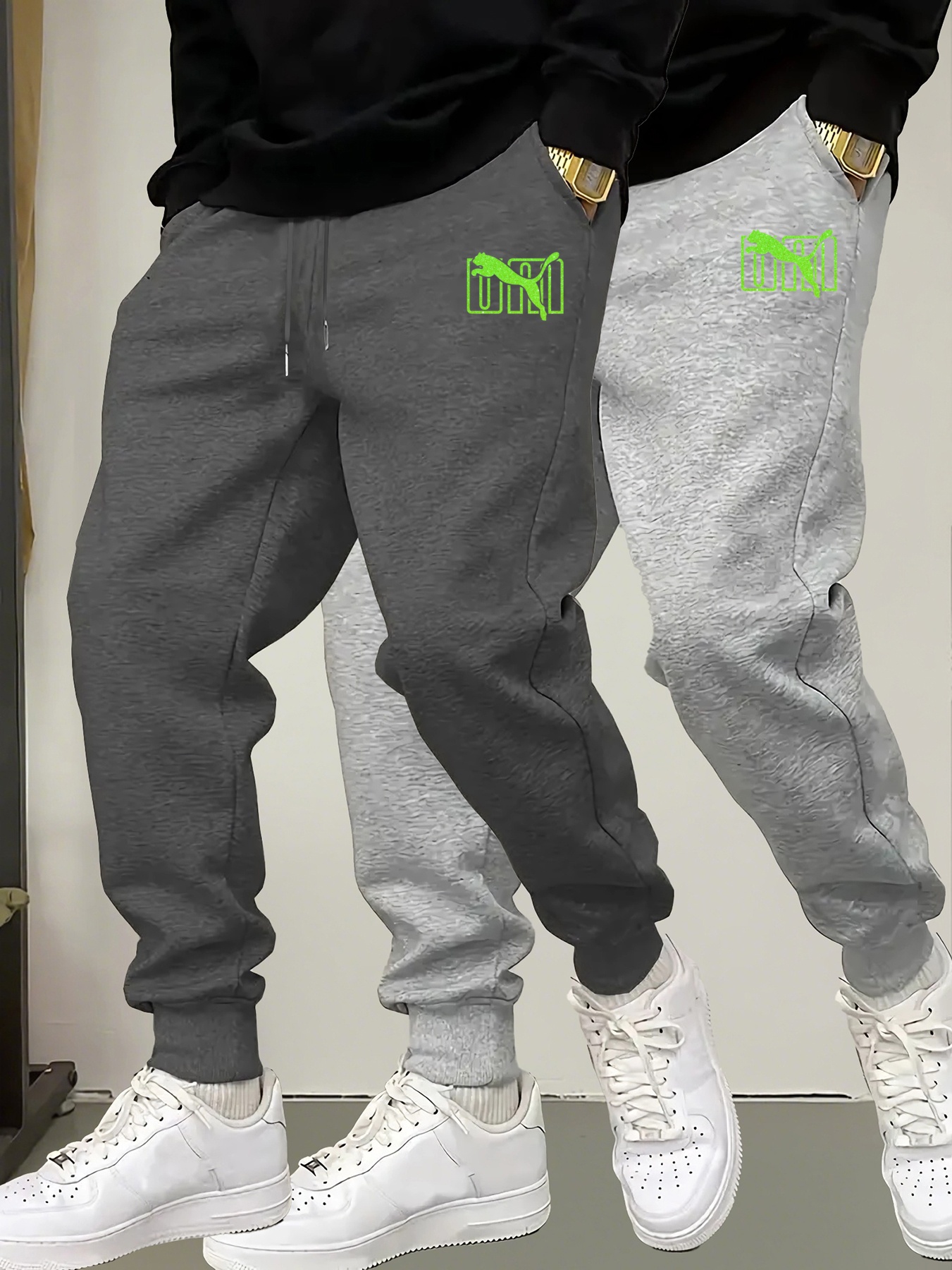 Men'S 2pcs Track Pants - Low to High Price, Machine Washable Regular Fit Jogger Pants with Pockets for Gym Running, Outdoor Training & Hiking, Autumn/Winter Sports, Jogging Pants, Hiking Apparel, Sporty Design, Durable Fabric