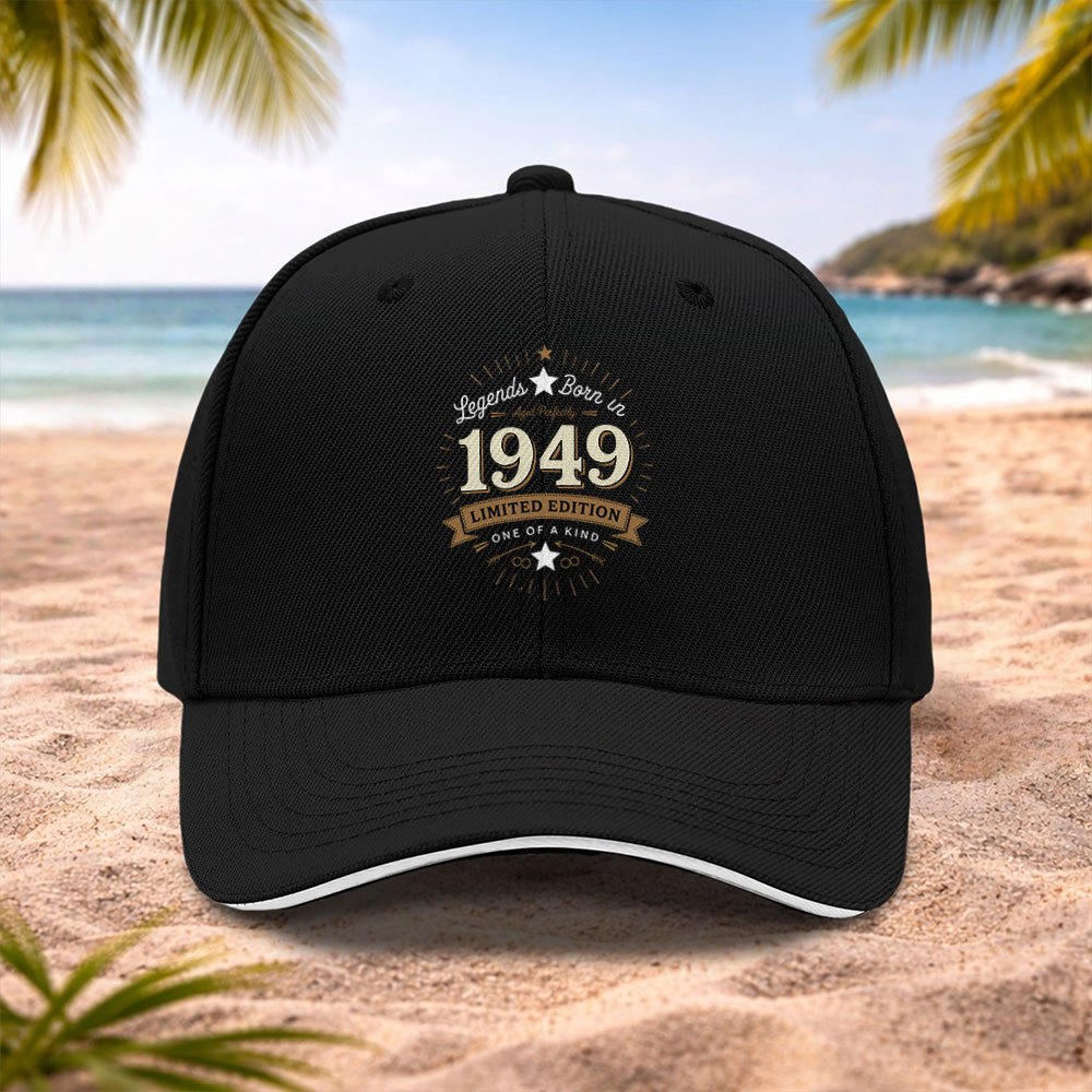 TEMU 1pc 1949 Vintage Baseball Cap For - Adjustable Lightweight Retro Unisex Hat Suitable For Running, Fitness, Outdoor Sports, Machine Washable, For