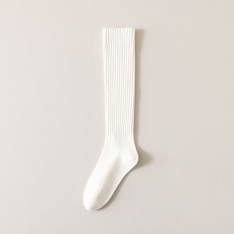 TEMU Women's Thick Socks - Slim-fit Tailoring With Side Stripes, Ideal For Autumn And Winter Boots, Designed With Casual , Winter Socks | Slim-fit