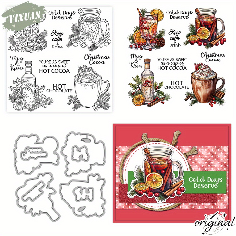 dies and stamp sets sold on Temu United States