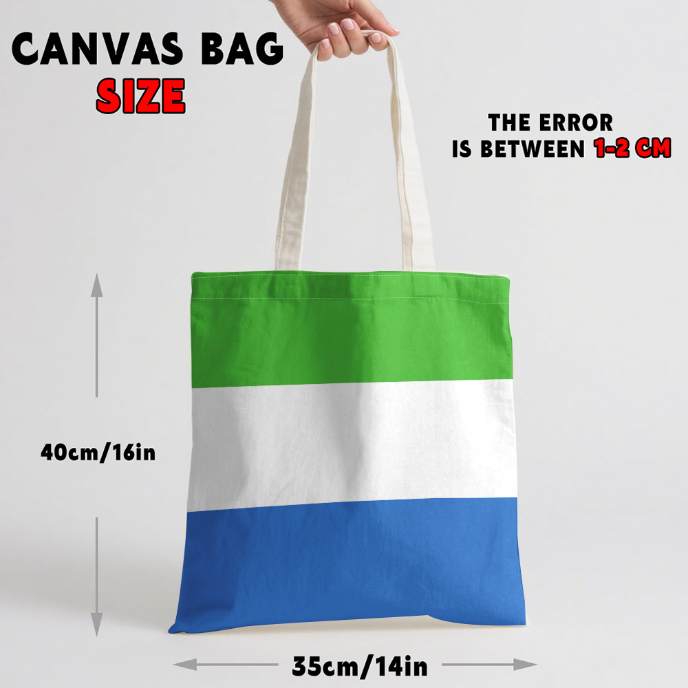 TEMU 1pc, Leone Flag Printed Canvas Tote Bag, Size 16in*14in, Premium Reinforced Canvas Handbag, Durable And Hand-washable With Fixed Shoulder Strap,