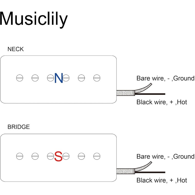 Pro P90MHA Alnico 5 High Output P90 Soapbar Single Coil Pickup Set - Electric Guitar Neck & Bridge Pickups with Screws & Springs, Passive/Active Compatible, Durable Alnico Magnets for Enhanced Sound & Stability (Black) - Ideal for, Blues, Jazz