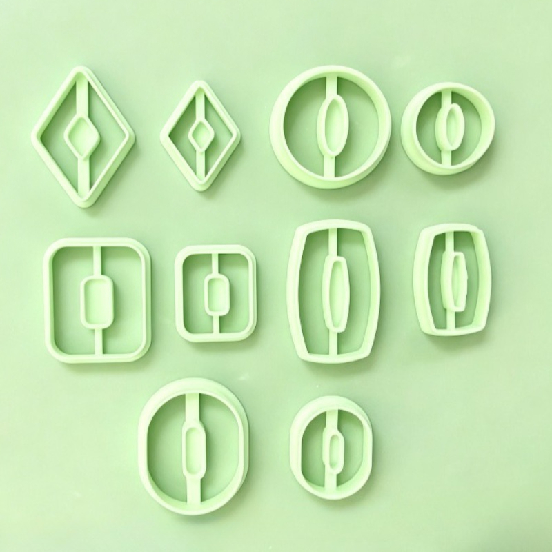 TEMU 10 piezas de moldes para cortar arcilla, huecas, moldes para arcilla , diseño de , herramientas para cortar arcilla blanda para hacer aretes y