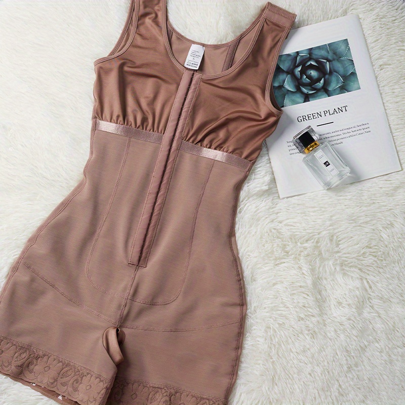 Colombian Shapewear, Women'S High-Support Bodysuit with Tummy Control, Featuring Lace Details, Popular Double-Layer Sleeveless Steel-Boned Bodysuit for Waist, Tummy Flattening, And Lifting The Buttocks for a Peachy Shape