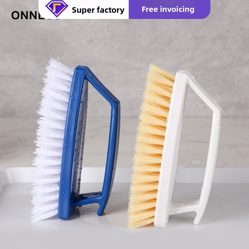 item picture flexible cleaning brush with stand antibacterial bathroom kitchen scrubber vertical drain design for tile sink bathtu