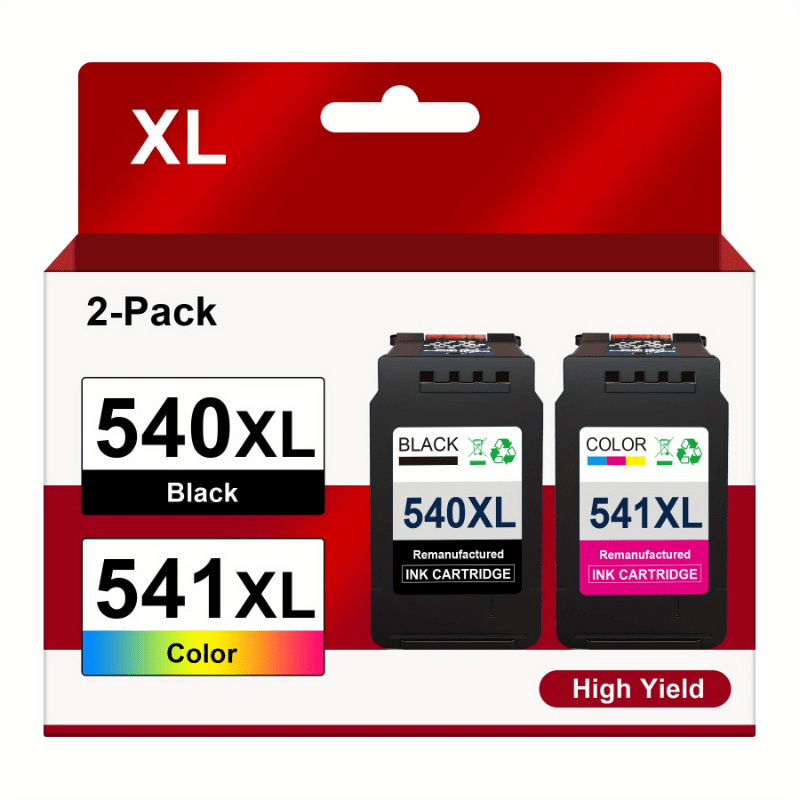 Image of Ink Cartridges Compatible With Printer Cartridges 540 541 Xl Compatible With Printer Cartridges Ts5150 Ts5151 Mg4250 Mg3650 Mg3650s Mg3350 Mg3600 Mx475, 2-pack