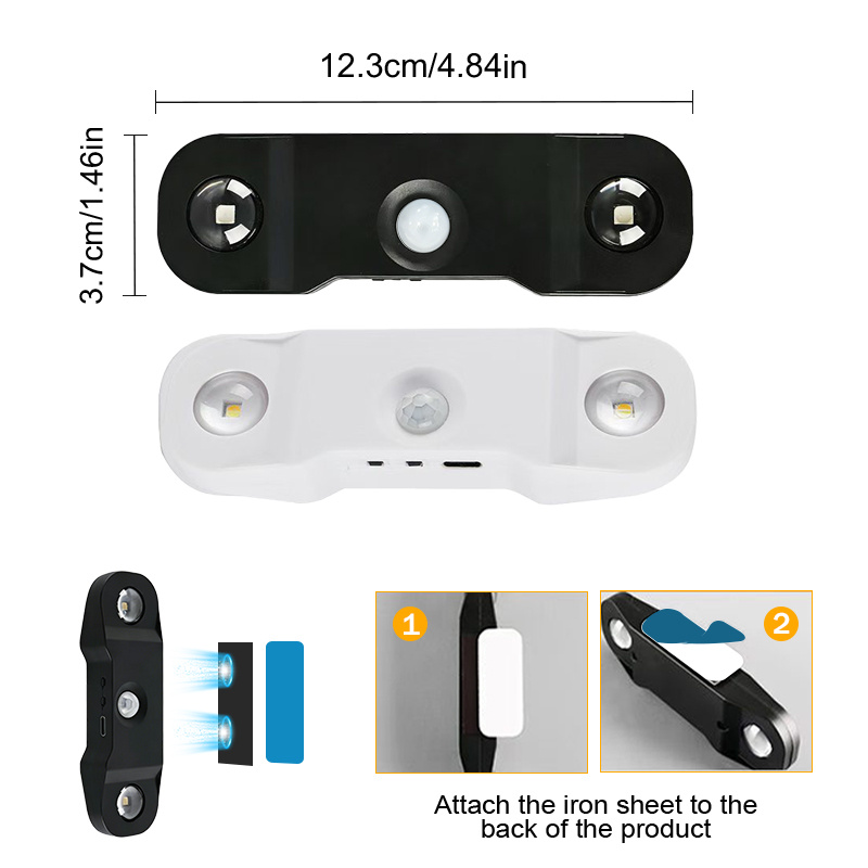 Smart Motion Sensor LED Wall Light with USB Charging